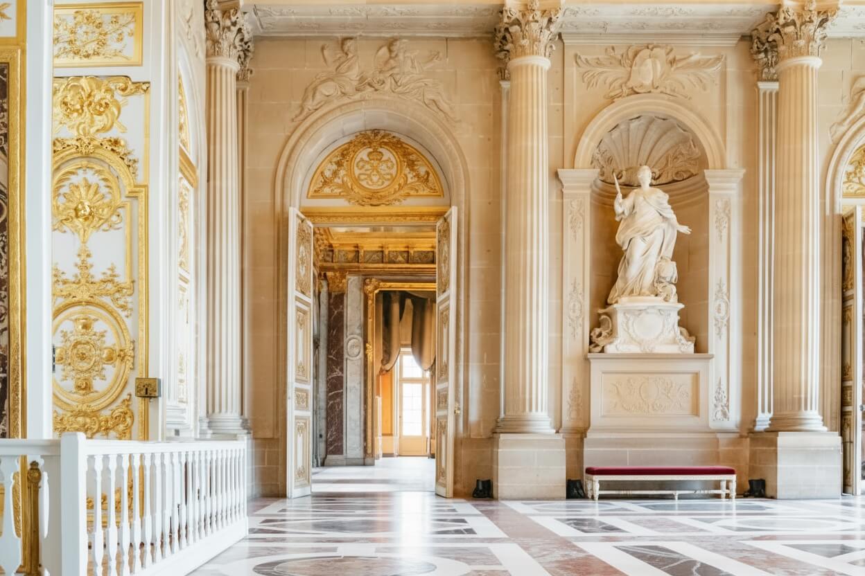Principales espacios de los jardines de Versalles